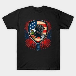 Pickleball 4th of July Eagle Patriotic Design #2 T-Shirt